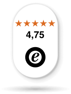 Das mobile Trustbadge nur mit Bewertungen.
